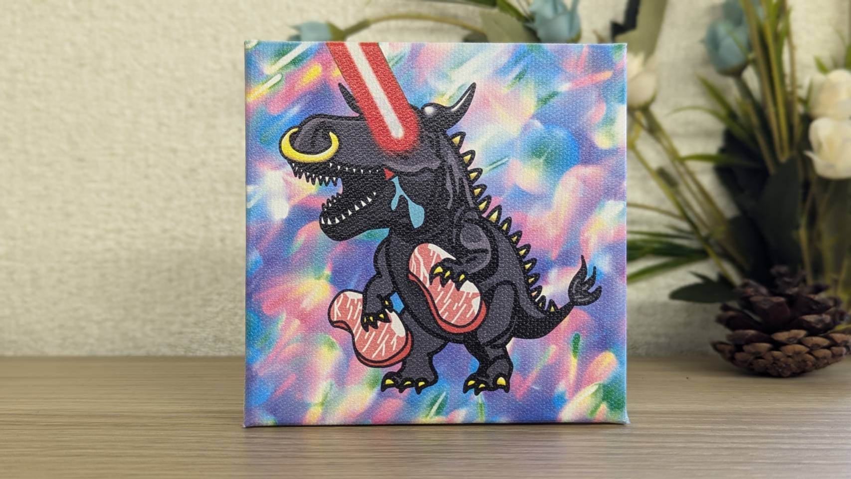 【キャンバス】旅する恐竜スーさん＠神戸 神戸牛コラボ