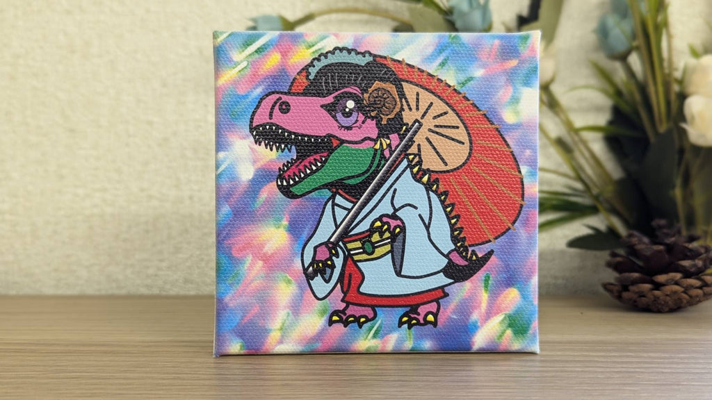 【キャンバス】旅する恐竜舞妓スーさん＠京都