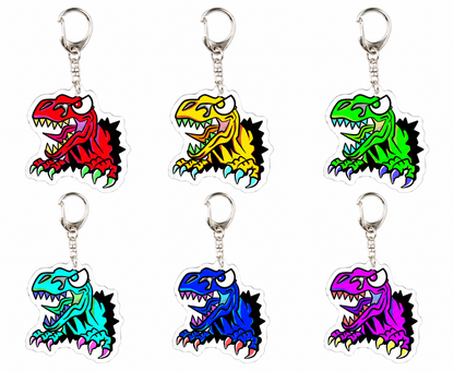 恐竜 アクリルキーホルダー DinoRenny SUE 2個セット（お好きなカラーを選択）