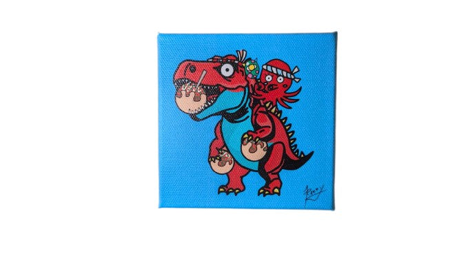 【キャンバス】旅する恐竜スーさん＠大阪 たこ焼きコラボ